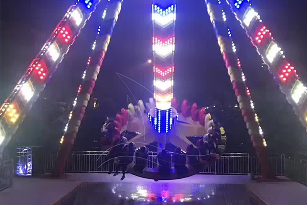 FRP pendulum ride with colorful LED lights