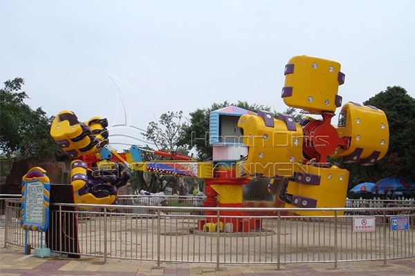 amusement park energy storm ride with bright color