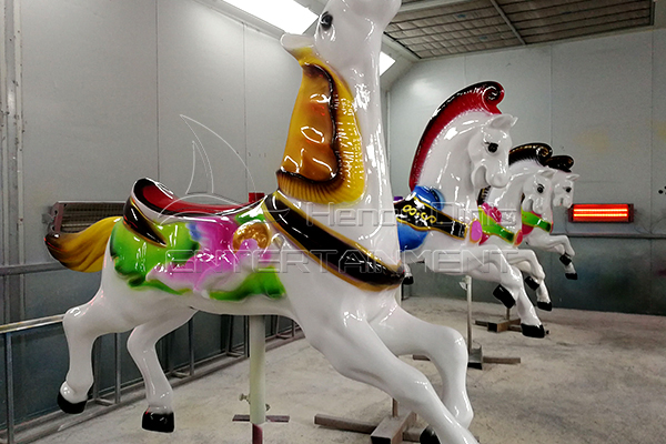 fiberglass carousel ride for sale produced in our free-dusty room