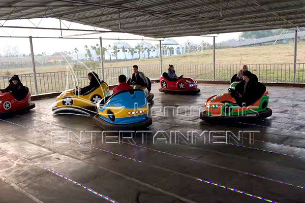 ground grid dodgem car popular among children and adults in the park