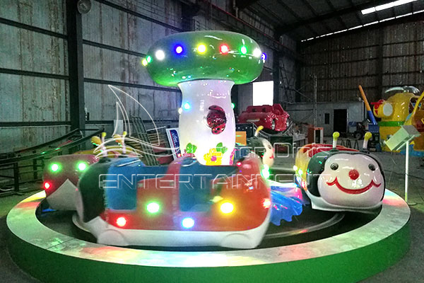 ladybug ride with colorful LED lights for 3-10 years old kids