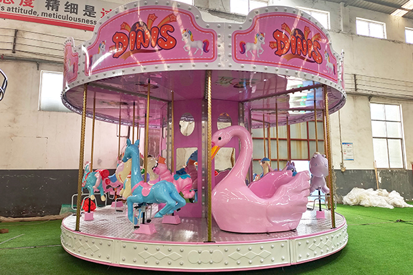 new designed 16 seats pink carousel ride in our company