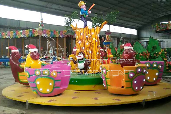 novel and attractive animal bear themed teacup ride for 3-8 years old kids