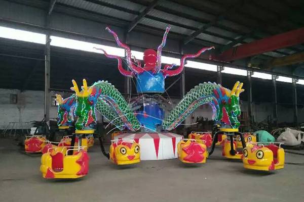 octopus ride with dragon decorations popular with kids
