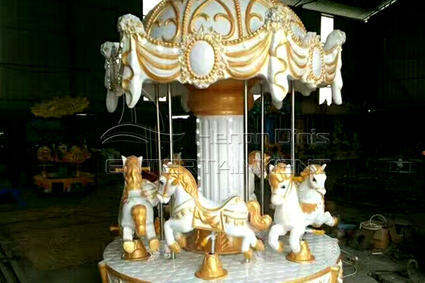 6 seat amusement park carousel kids rides for sale with luxury decorations