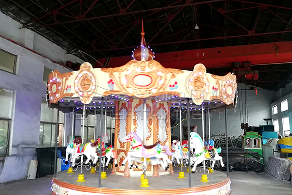 single cornice fairground merry go round for sale in our exhibition hall