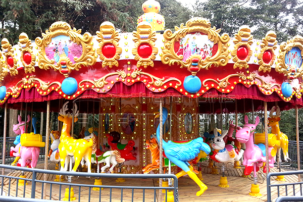 Dinis factory price animal 36 seats carousel merry go round ride in outdoor parks